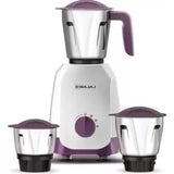 Bajaj Elegance Ninja 500W Mixer Grinder, 3 Jars (White & Purple)