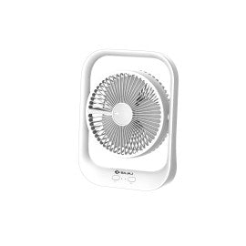 Bajaj Pygmy with LED Light 178 mm Silent Operation 3 Blade Table Fan (White)