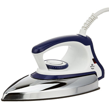 Bajaj Stainless Steel Majesty Dx11 1000 Watts Dry Iron White Blue