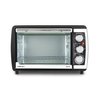 Bajaj 2000TM 20L OTG Oven Toaster Griller – 1400W, Rotisserie, Glass Door & Timer Control (Black) by Bijli ki Dukan