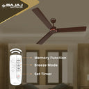 Bajaj Classico Sleek Plus 1200mm BLDC Ceiling Fan – 5-Star Rated, RF Remote, 2-Yr Warranty (Red Walnut)