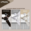 Buy Bajaj Edge HS Deco 48-Inch Ceiling Fan in Choko Brown - Premium Finish