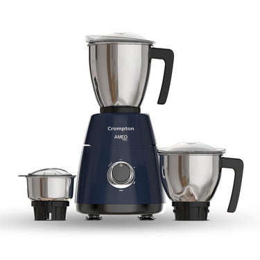 Crompton Ameo PRO 750W Mixer Grinder with MaxiGrind_Vent-X_3StainlessSteelJars_Black_Blue