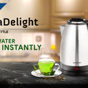 Crompton Insta Delight 1.8L SS Electric Kettle 1500W Silver Grey