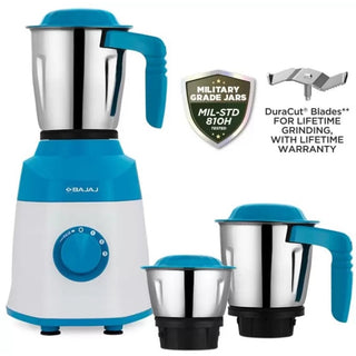 Bajaj Ninja Series Notch 500W Mixer Grinder 3 Jars French Blue